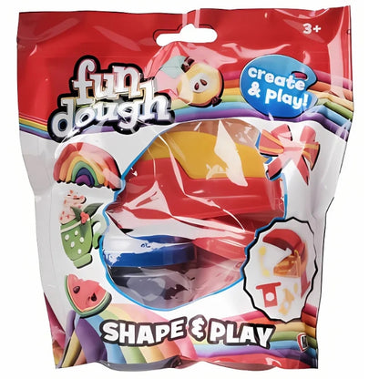 Shape & Play Fun Dough Set - Colorful Dough with Molds, 23 x 14 x 2.5 cm, Ages 3+