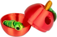 3D Printed Apple And Caterpillar Assorted