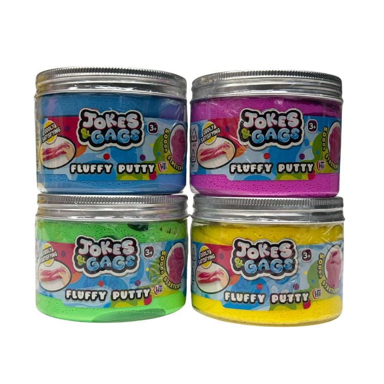 Fluffy Putty Sooooo Stretchy – Green, Blue, Pink, Yellow Fun Toy