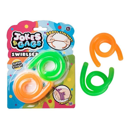 "Swirleez 2-Pack Stretchy Sensory Toys - Neon Assorted Colors, 33 cm