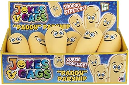 Stretchy Squidgy Parsnip - 16.6cm Yellow-Orange Fun Toy for Kids