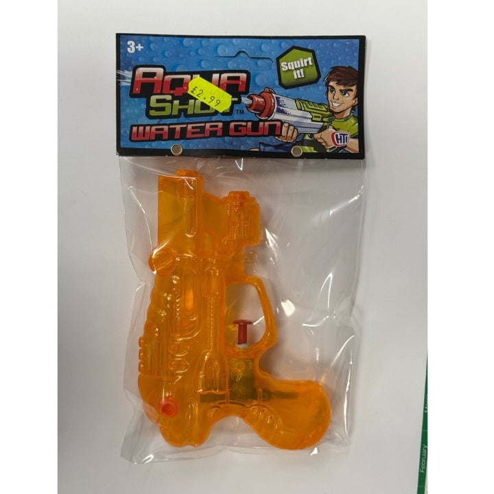 Aqua Shot Water Gun - Orange, Green, Yellow, Blue Fun for Kids