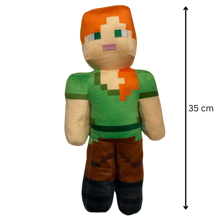 Minecraft 33 cm Plush Toy Collection - Steve, Alex, Villager, Enderman, Creeper, Piglin, Ghost