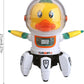 Dancing Space Duck, Electric Dancing Robot, Six-claw, Light Music, White