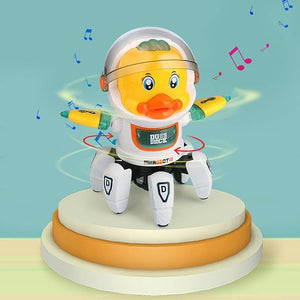 Dancing Space Duck, Electric Dancing Robot, Six-claw, Light Music, White