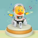 Dancing Space Duck, Electric Dancing Robot, Six-claw, Light Music, White