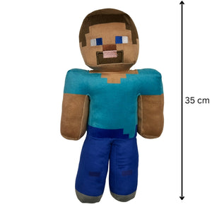 Minecraft 33 cm Plush Toy Collection - Steve, Alex, Villager, Enderman, Creeper, Piglin, Ghost