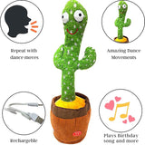 Cactus Talking Toy Dancing Cactus Repeats What You Say,Electronic Plush Toy with Lighting,Singing Cactus,Singing Cactus Toy