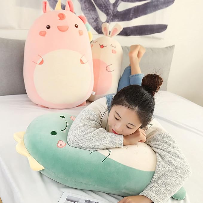 Furry Fellows® Dinosaur Plush Hugging Pillow Cute Stuffed Animal Plush Toy Throw Pillow