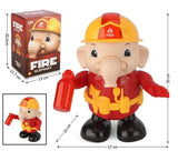 Fireman Elephant Action Figure Dancing Robot Toy Dancing Music Lights