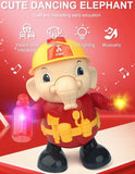 Fireman Elephant Action Figure Dancing Robot Toy Dancing Music Lights