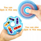 Unclejay's Fingertip Gyro Rubik's Cube Finger Fidget Toy Spinner Stress Relief Satisfying Toy - Random Colour
