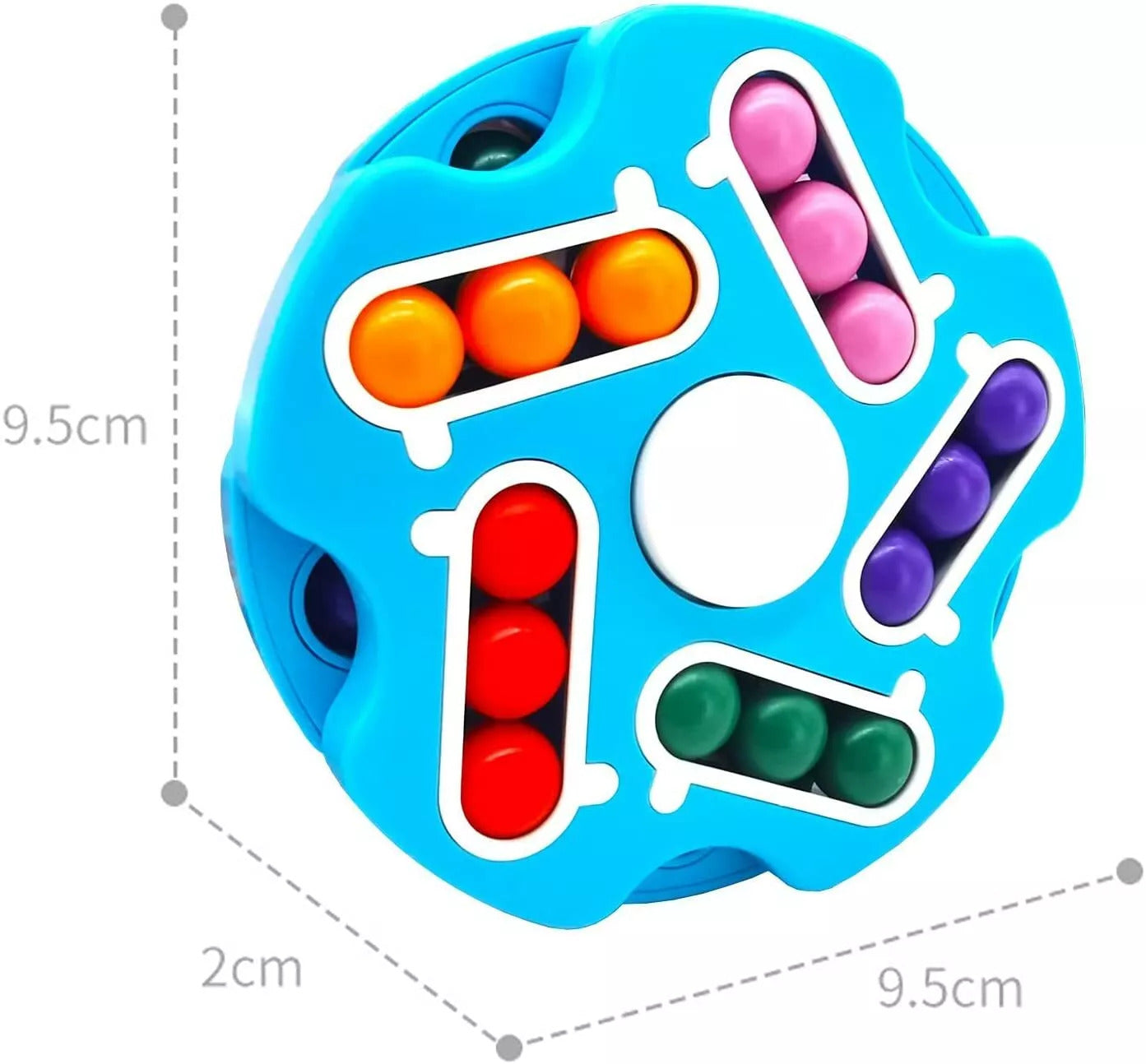 Unclejay's Fingertip Gyro Rubik's Cube Finger Fidget Toy Spinner Stress Relief Satisfying Toy - Random Colour