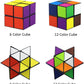 Unclejay's Magic Cube Star Cube 2 in 1 Yoshimoto Cube for Kids and Adults, Toy Gifts for Boys and Girls - Satisfying Magnetic Fun