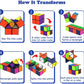 Unclejay's Magic Cube Star Cube 2 in 1 Yoshimoto Cube for Kids and Adults, Toy Gifts for Boys and Girls - Satisfying Magnetic Fun