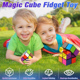Unclejay's Magic Cube Star Cube 2 in 1 Yoshimoto Cube for Kids and Adults, Toy Gifts for Boys and Girls - Satisfying Magnetic Fun