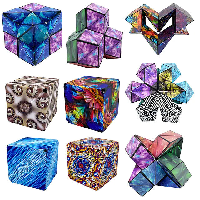 Unclejay's Magic Cube Star Cube 2 in 1 Yoshimoto Cube for Kids and Adults, Toy Gifts for Boys and Girls - Satisfying Magnetic Fun