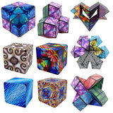 Unclejay's Magic Cube Star Cube 2 in 1 Yoshimoto Cube for Kids and Adults, Toy Gifts for Boys and Girls - Satisfying Magnetic Fun