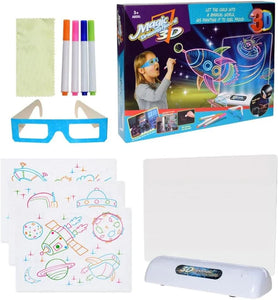 Magic drawing board with LED light for 3D drawings.