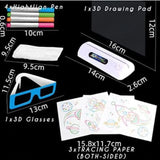 Magic drawing board with LED light for 3D drawings.