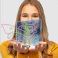 Magic drawing board with LED light for 3D drawings.