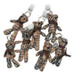 Unclejay's Handmade Cute Pattern 15cm Bear Key Chain with Scarf and Metal Key Ring