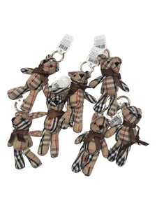 Unclejay's Handmade Cute Pattern 15cm Bear Key Chain with Scarf and Metal Key Ring