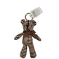 Unclejay's Handmade Cute Pattern 15cm Bear Key Chain with Scarf and Metal Key Ring
