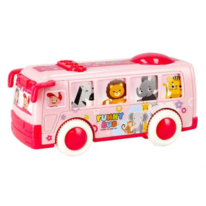 Bus Cartoon Mini 12CM Pull & Back Toy For Children