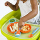 Interlocking Plate & Bowl with Modware, Blue/Orange