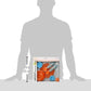 Interlocking Plate & Bowl with Modware, Blue/Orange