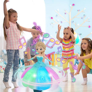 Rotating Ice Princess Dancing Robot Toy with lights, music & interactive fun