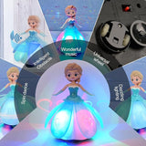 Rotating Ice Princess Dancing Robot Toy with lights, music & interactive fun