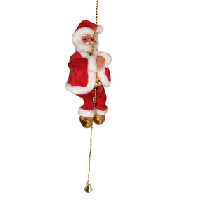 Santa Claus Climbing Ladder Christmas Ornament Electric Music Kids Toy