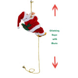 Santa Claus Climbing Ladder Christmas Ornament Electric Music Kids Toy