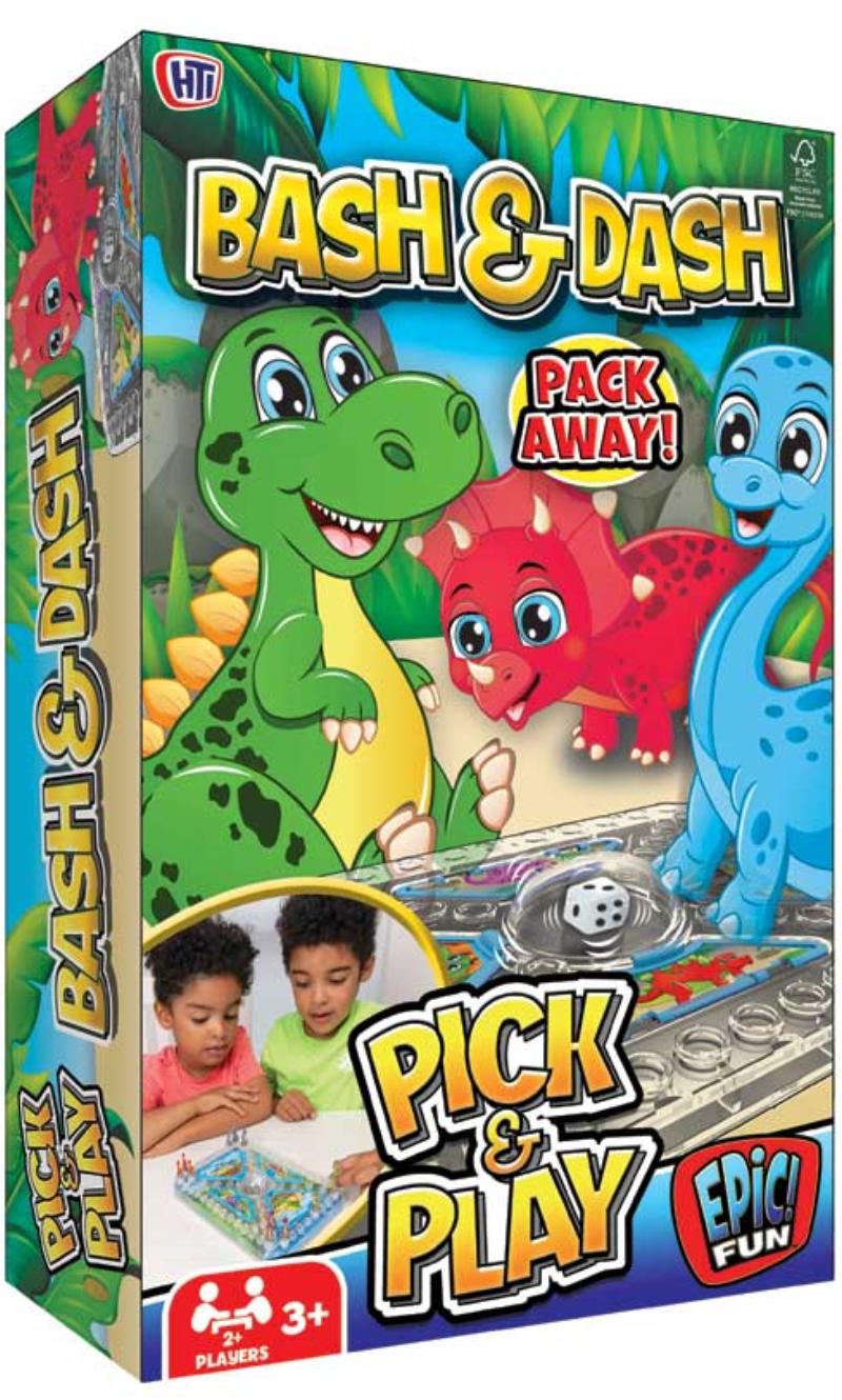 Bash &amp; Dash Dinosaur Pop Dice Board Game
