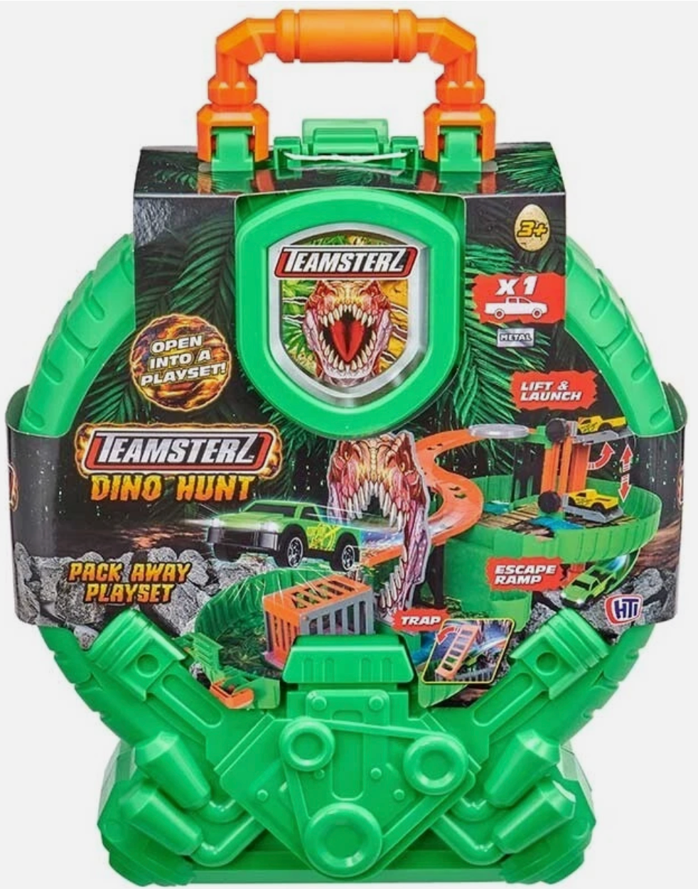 TZ Dino Hunt Packaway Wheel Playset w/1 car