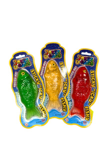 Unclejay's Sticky Icky Fishy Stretch Squishy Fun - Stress Relief and Squishy Fun Pack of 3