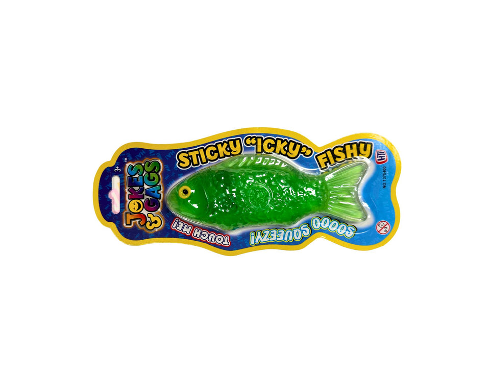 Unclejay's Sticky Icky Fishy Stretch Squishy Fun - Stress Relief and Squishy Fun Pack of 3