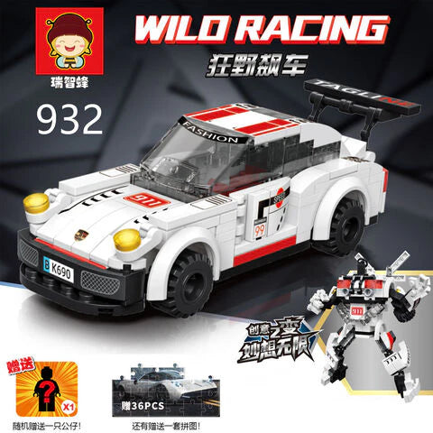 Building Block Engineering Transformation Car Deformation Robot Building Blocks Educational Brick Toys