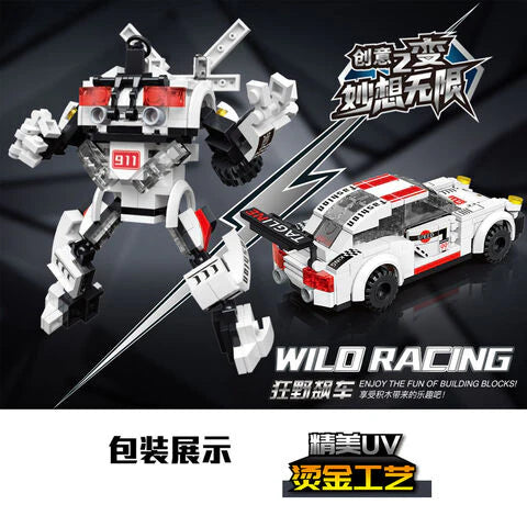Building Block Engineering Transformation Car Deformation Robot Building Blocks Educational Brick Toys