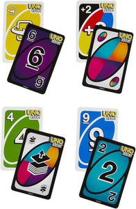 "Family Fun with Mattel Games UNO! Find it at Uncle Jay's!"