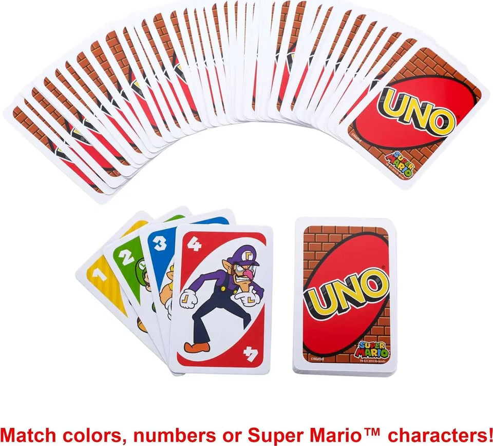 "Family Fun with Mattel Games UNO! Find it at Uncle Jay's!"