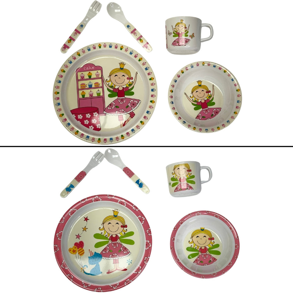 Princess Fairy Themed Dinnerware Set for Kids