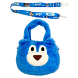 Fluffy Blue Bear Kids' Shoulder Bag – Fun and Adorable Companion