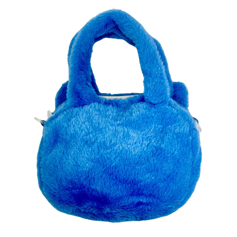 Fluffy Blue Bear Kids' Shoulder Bag – Fun and Adorable Companion