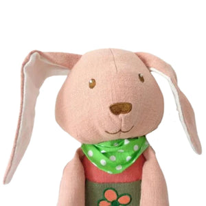 Woven Fabric Miss Rabbit Soft Toy