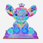 Illuminated Crystal Geometric Koala Figurine with Crown and LED Lighting USB-Powered (33CM)