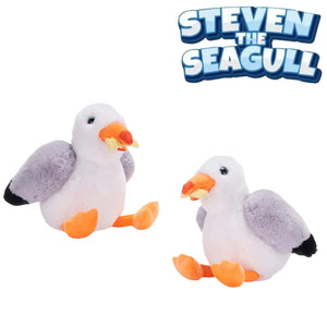 Steven Seagull 12-Inch Plush Toy with Free Bag Clip - Perfect Cuddly Companion!