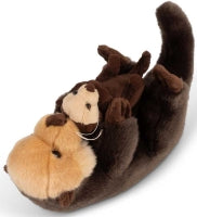 Animigos World Of Nature Lying Otter With Baby